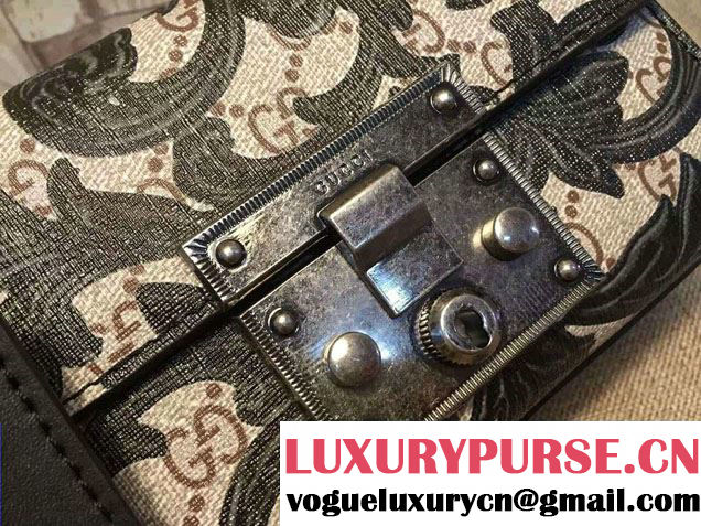 Gucci Padlock Arabesque Shoulder Bag 409487 Black 2015/2016