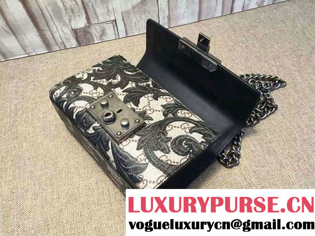 Gucci Padlock Arabesque Shoulder Bag 409487 Black 2015/2016