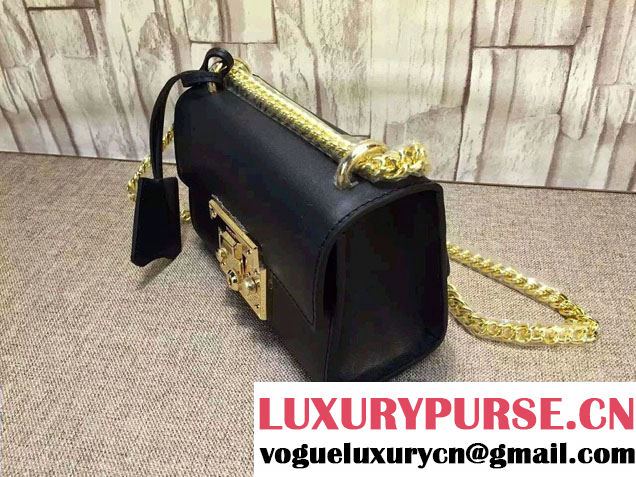 Gucci Padlock Leather Shoulder Bag 409487 Black 2015/2016