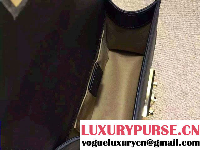 Gucci Padlock Leather Shoulder Bag 409487 Black 2015/2016