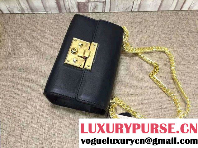 Gucci Padlock Leather Shoulder Bag 409487 Black 2015/2016