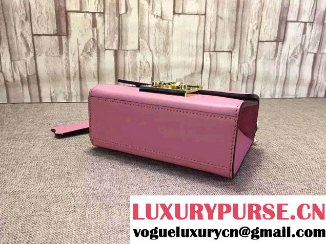 Gucci Padlock Leather Shoulder Bag 409487 Pink 2015/2016