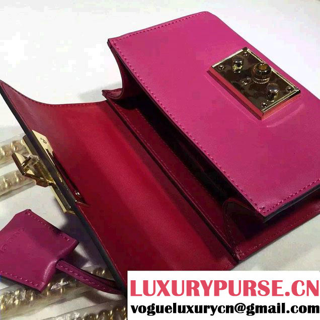 Gucci Padlock Leather Shoulder Bag 409487 Red 2015/2016