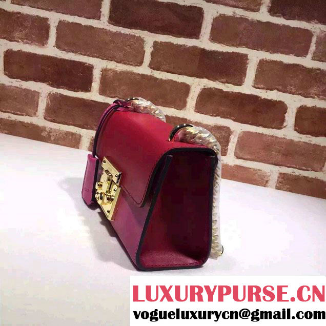 Gucci Padlock Leather Shoulder Bag 409487 Red 2015/2016