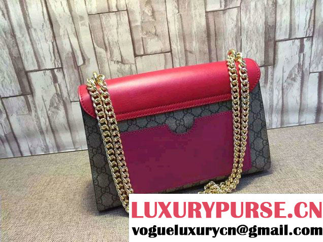 Gucci Padlock GG Supreme Shoulder Bag 409486 Red 2015/2016