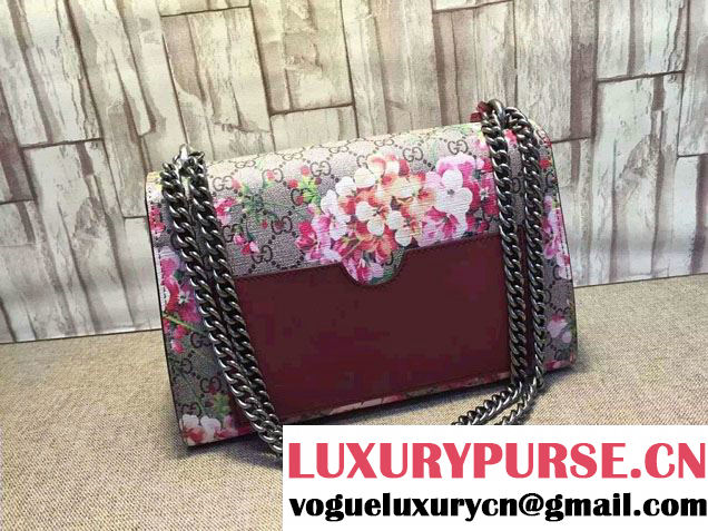 Gucci Padlock Blooms Shoulder Bag 409486 Red 2015/2016