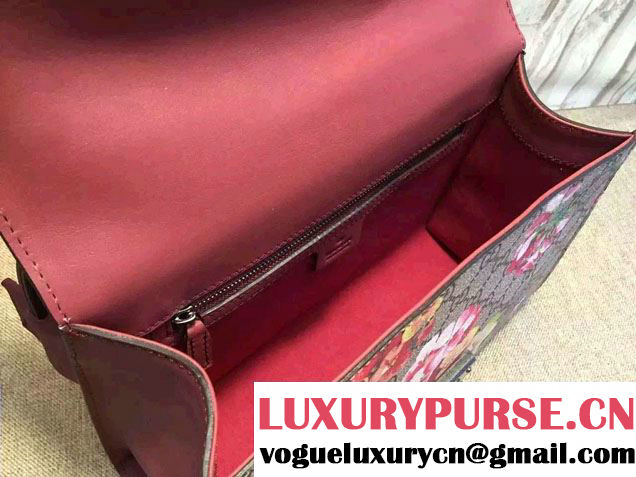 Gucci Padlock Blooms Shoulder Bag 409486 Red 2015/2016