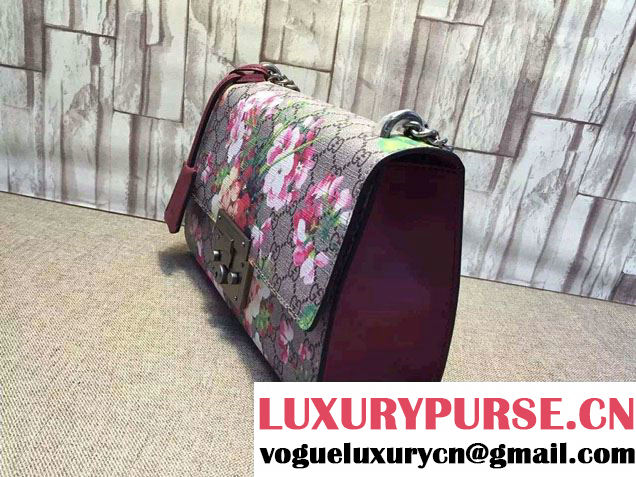 Gucci Padlock Blooms Shoulder Bag 409486 Red 2015/2016