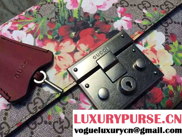 Gucci Padlock Blooms Shoulder Bag 409486 Red 2015/2016