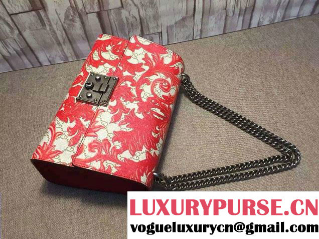 Gucci Padlock Arabesque Shoulder Bag 409486 Red 2015/2016