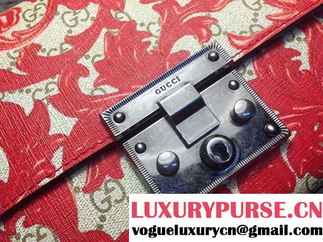 Gucci Padlock Arabesque Shoulder Bag 409486 Red 2015/2016