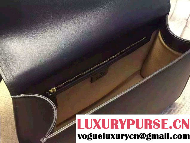 Gucci Padlock Leather Shoulder Bag 409486 Black 2015/2016