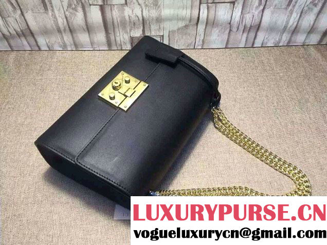 Gucci Padlock Leather Shoulder Bag 409486 Black 2015/2016