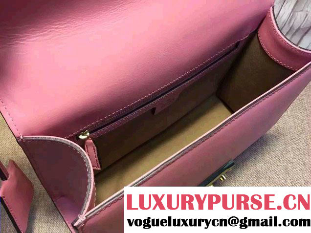 Gucci Padlock Leather Shoulder Bag 409486 Pink 2015/2016