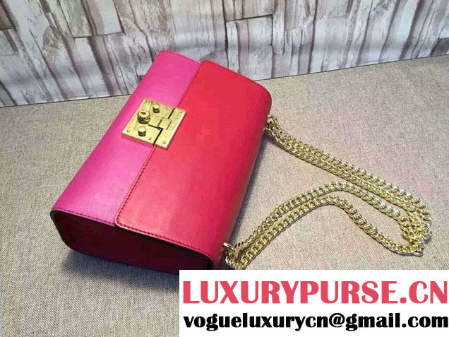 Gucci Padlock Leather Shoulder Bag 409486 Red 2015/2016