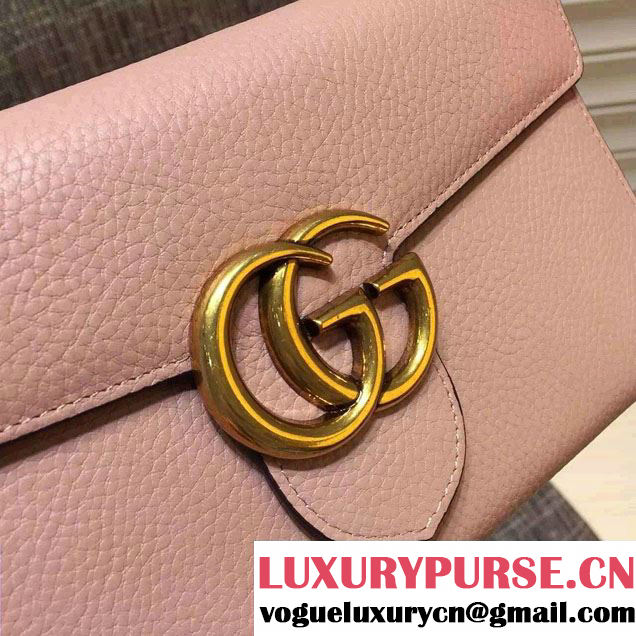 Gucci GG Marmont Leather Mini Chain Bag 401232 Pink 2016