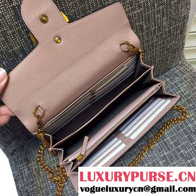 Gucci GG Marmont Leather Mini Chain Bag 401232 Pink 2016