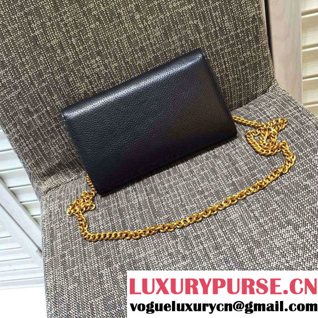 Gucci GG Marmont Leather Mini Chain Bag 401232 Black 2016