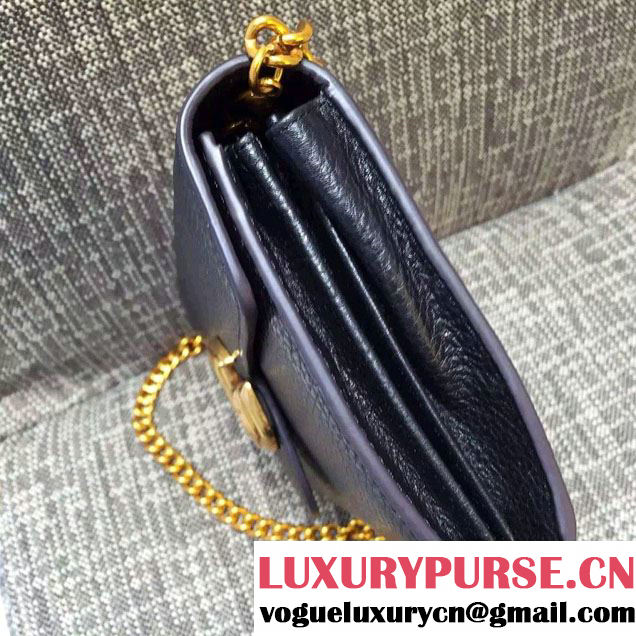Gucci GG Marmont Leather Mini Chain Bag 401232 Black 2016
