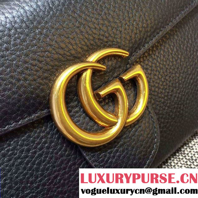 Gucci GG Marmont Leather Mini Chain Bag 401232 Black 2016