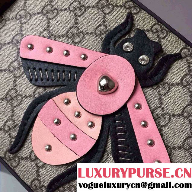 Gucci Bee Camera Shoulder bag 412008 Pink 2016