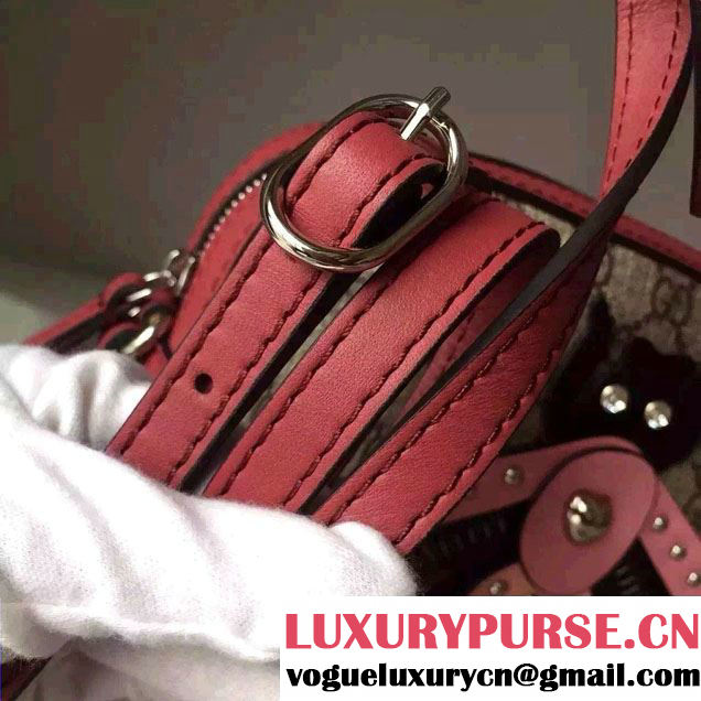 Gucci Bee Camera Shoulder bag 412008 Pink 2016