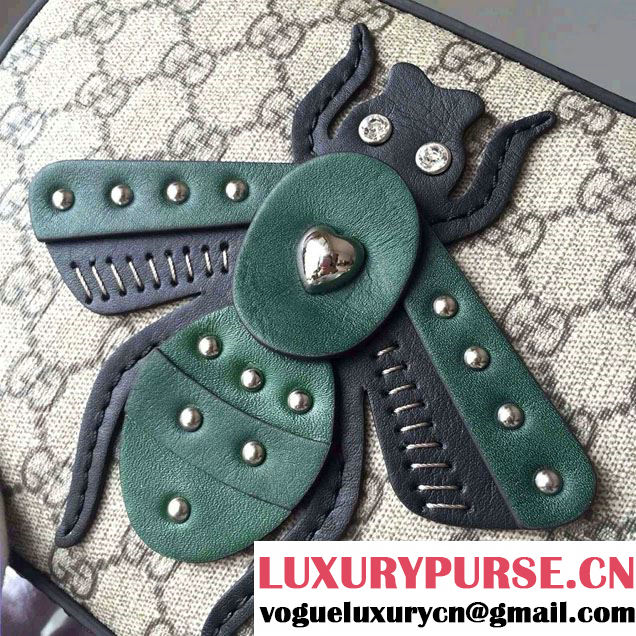Gucci Bee Camera Shoulder bag 412008 Green 2016