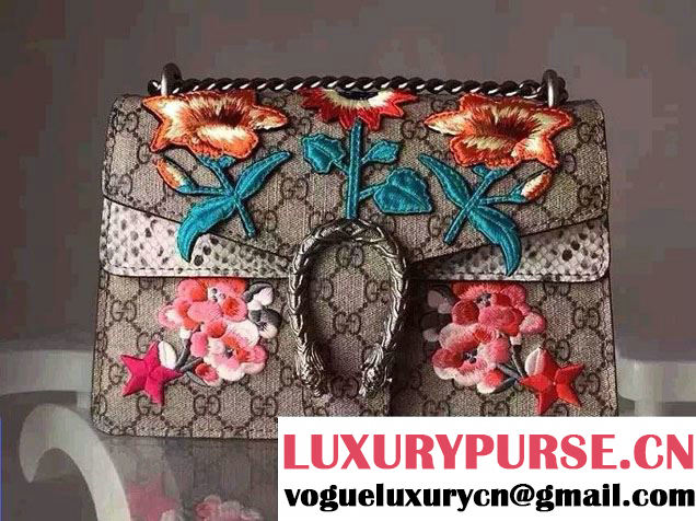 Gucci Dionysus GG Supreme Sunflower Embroidered Shoulder Bag 400249 2016