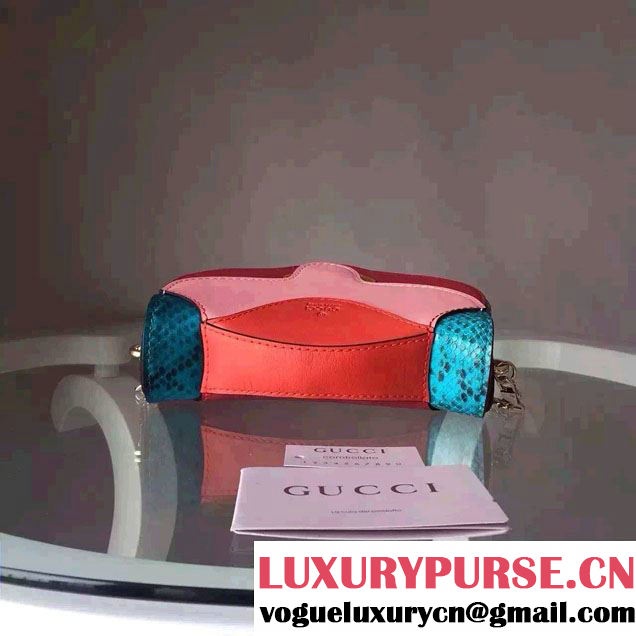 Gucci Cat Mask Plexiglass Clutch Bag 408532 Pink 2016
