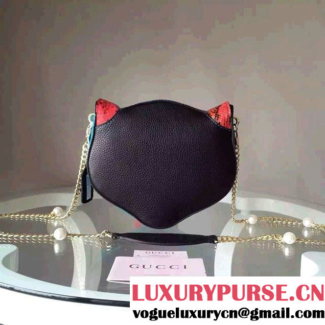 Gucci Cat Mask Plexiglass Clutch Bag 408532 Yellow 2016