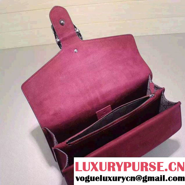 Gucci Dionysus Blooms Print GG Supreme Shoulder Bag 400249 Burgundy 2015