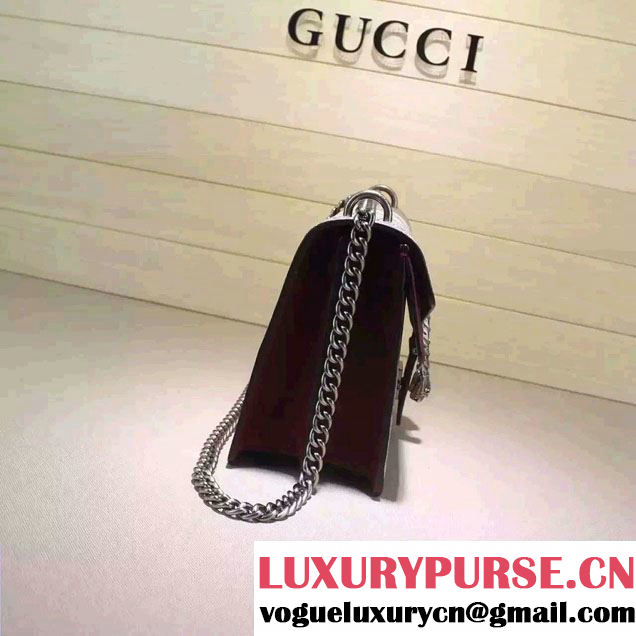 Gucci Dionysus Blooms Print GG Supreme Shoulder Bag 400249 Burgundy 2015