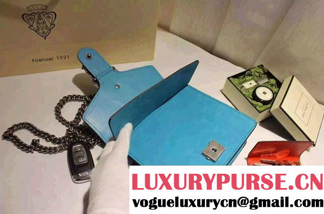 Gucci Mini Dionysus Suede Shoulder Bag 421970 Turquoise 2016