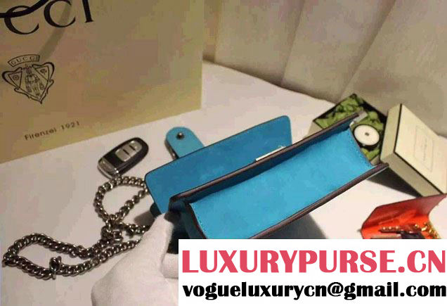 Gucci Mini Dionysus Suede Shoulder Bag 421970 Turquoise 2016