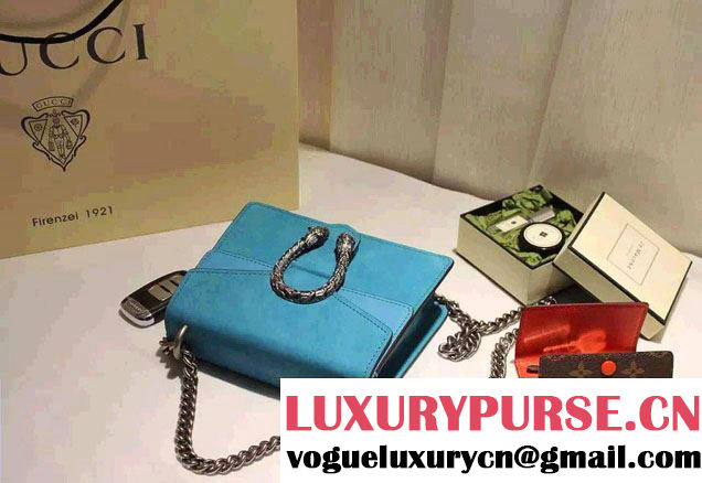 Gucci Mini Dionysus Suede Shoulder Bag 421970 Turquoise 2016