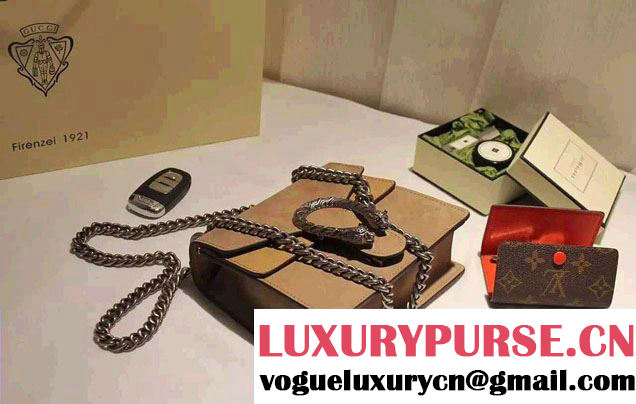 Gucci Mini Dionysus Suede Shoulder Bag 421970 Camel 2016