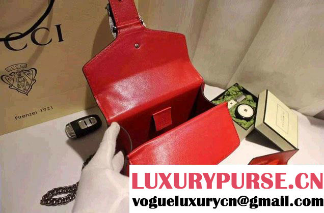 Gucci Mini Dionysus Suede Shoulder Bag 421970 Red 2016