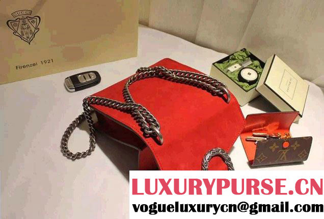 Gucci Mini Dionysus Suede Shoulder Bag 421970 Red 2016