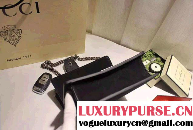 Gucci Mini Dionysus Suede Shoulder Bag 421970 Black 2016