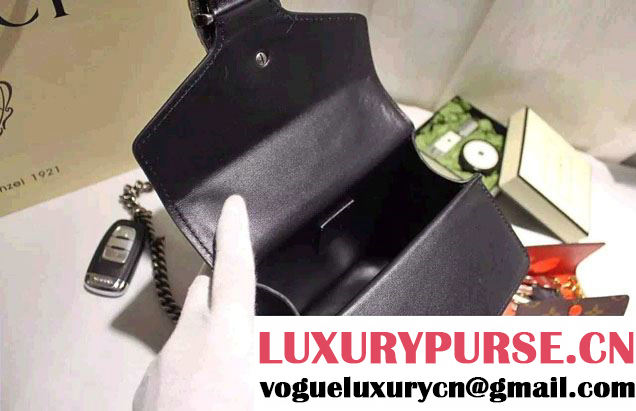 Gucci Mini Dionysus Suede Shoulder Bag 421970 Black 2016