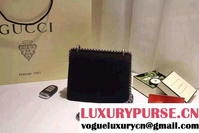 Gucci Mini Dionysus Suede Shoulder Bag 421970 Black 2016