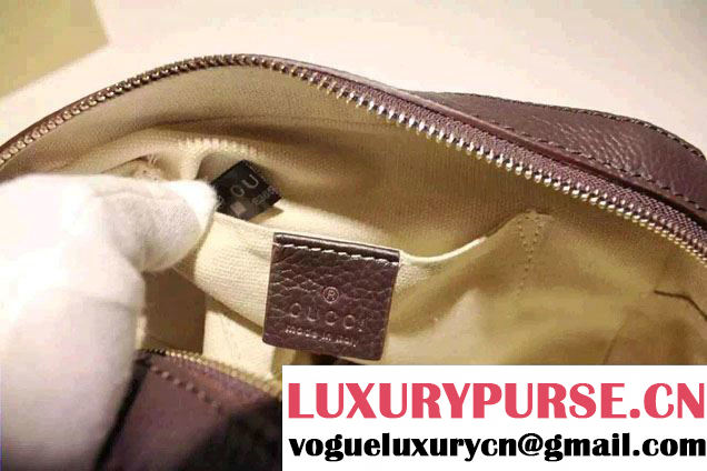 Gucci Golden Bee Embroidery Leather Shoulder Bag 412008 Black 2016