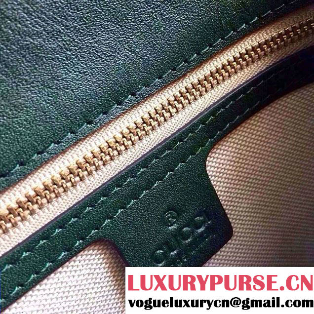 Gucci Lady Web GG Canvas Shoulder Bag 383848 Green 2016