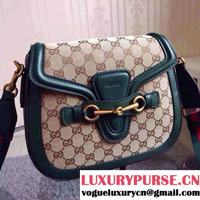 Gucci Lady Web GG Canvas Shoulder Bag 383848 Green 2016