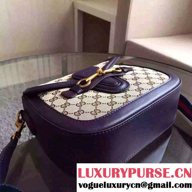 Gucci Lady Web GG Canvas Shoulder Bag 383848 Blue 2016