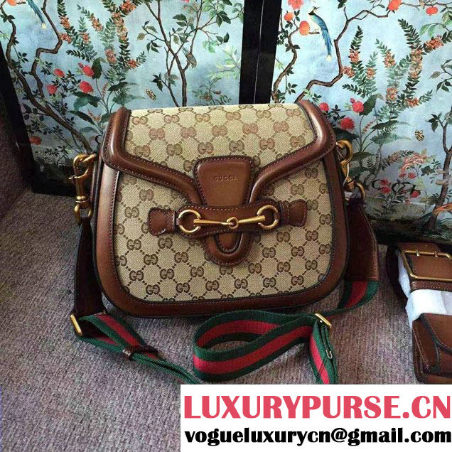 Gucci Lady Web GG Canvas Shoulder Bag 383848 Brown 2016