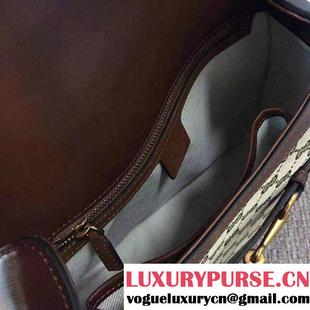 Gucci Lady Web GG Canvas Shoulder Bag 383848 Brown 2016