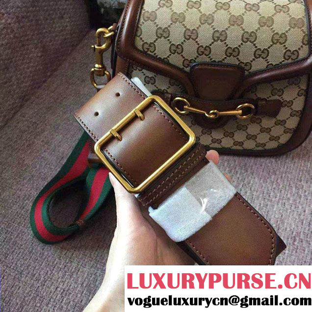 Gucci Lady Web GG Canvas Shoulder Bag 383848 Brown 2016