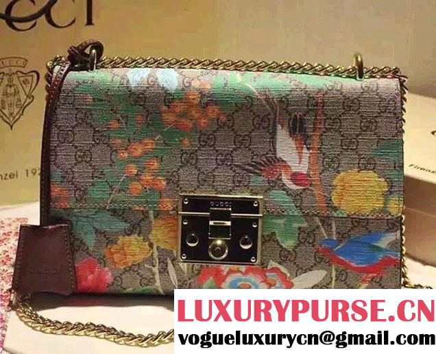 Gucci Tian GG Padlock Shoulder Bag 409486 2016