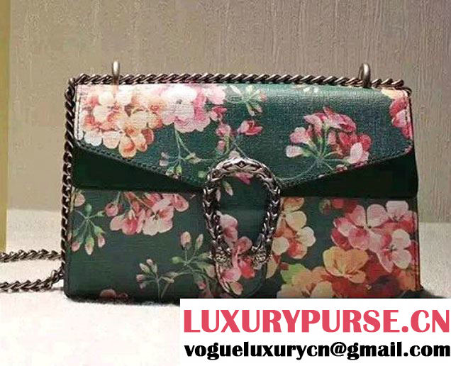 Gucci Dionysus Blooms Print Leather Shoulder Bag 400249 Green 2016